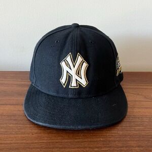 New Era 59FIFTY New York Yankees Black Gold Fitted Hat 7 1/4 Inaugural Season